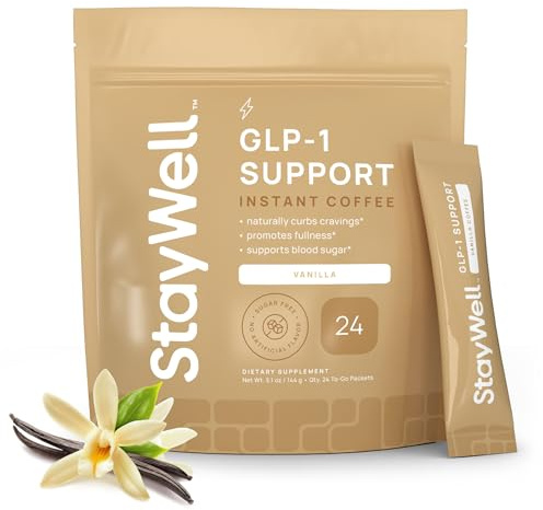 Slim Coffee GLP-1 Supplement | GLP 1 Booster to Control Appetite and Cravings | Great Tasting Metabolic Support - Coffee Bean Extract, Green Tea, Yerba Mate (Vanilla)