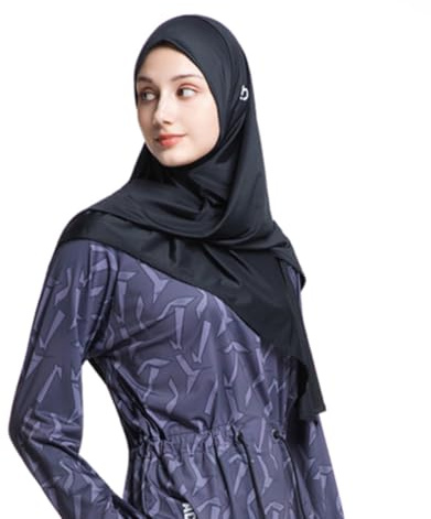 Athletic Hijab Scarf for Women, Breathable Arabic Modest Head Cover for Sports Fitness
