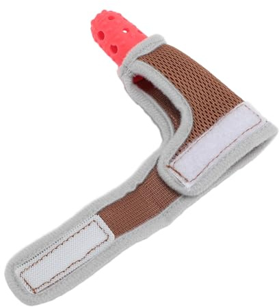 HUSHUI Baby Silicone Dinging Dergs, Thumb Sucker Mittens avec un Bracelet Respirant pour les Bébés sur 3 Mois, Aide à Arrêter la Succion du Pouce et Soulage L'inconfort de Dentition (Rouge)