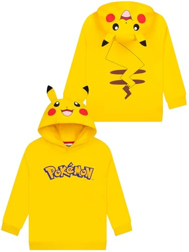 Pokémon Sweat, Hoodie Pikachu pour Garçon avec Oreilles 3D, Pull Enfant Garcon en Coton, Sweats Enfants Pikachu