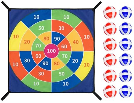 Dartboard - Sticky Ball Target Game | Tillbehörsset För Studsmatta Leksakstillbehör, Interaktivt Kastspel, Målövningssystem FörLek Inomhus Utomhus Roligt Barn Familjefest Och Födelsedag
