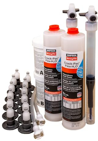 Simpson Strong-Tie CPFH09KT Crack-Pac Flex-H2O 9 oz. Polyurethane Crack Sealer Injection Kit (2 Cartridges)