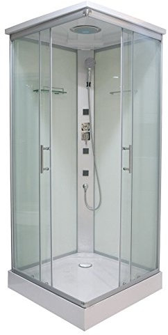 Bagno Italia Cabina box doccia Idromassaggio 80x80 3 getti porte scorrevoli quick line I