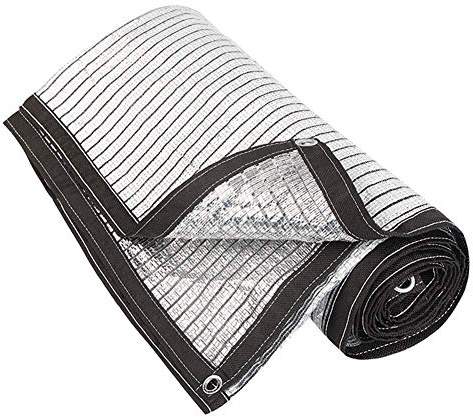 WN-Tarpaulin Shade Cloth Shading Net Balcony Aluminum Foil Reflective Sunscreen Greenhouse Cover Pergola Cover Car, 22 Sizes, Support Customization (Color : Silver, Size : 16.4x26.2ft)