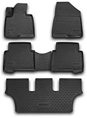 Element Passgenaue Premium Antirutsch Gummi Fußmatten - Hyundai Grand Santa Fe, schwarz