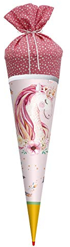 ROTH Schultüte Lieblingsstück - Einhornträume 70 cm groß - rund Stoffschultüte Spitze