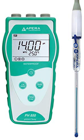 Apera Instruments Value Series PH850-MS Portable pH Meter Kit for Small Samples and Test Tubes