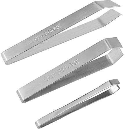 CYUaoao Grätenzange Edelstahl Grätenpinzette Küchenpinzette 3 Größen Fischgrätenzange Flach und Slant Fischpinzette für Fisch Ente Huhn Schwein Haar