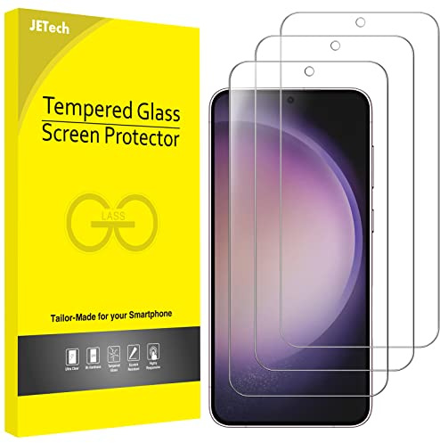 JETech Skärmskydd för Samsung Galaxy S23+ / S23 Plus 5G 6,6 Tum, Screen Protector Härdat Glas Film, Fingeravtryck ID Kompatibel, HD Klar, 3-Pack