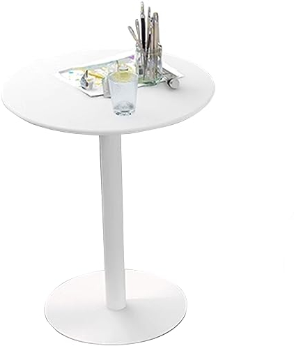DMCHENGMA Weißer Esstisch, runder Kleiner Bürotisch, Konferenztisch, Kaffee-Besprechungstisch für Büro, Sitzungssaal, Küche, Wohnzimmer, wasserdichter Desktop-Bartisch (Size : 60x104cm)