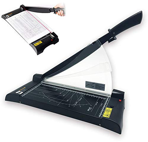 A3/A4 Paper Cutter Machine Paper Trimmer Guillotine with Safety Blade Lock, 10-Sheet Capacity, Commercial Grade Guillotine Paper Slicer Cutter for Office Home School