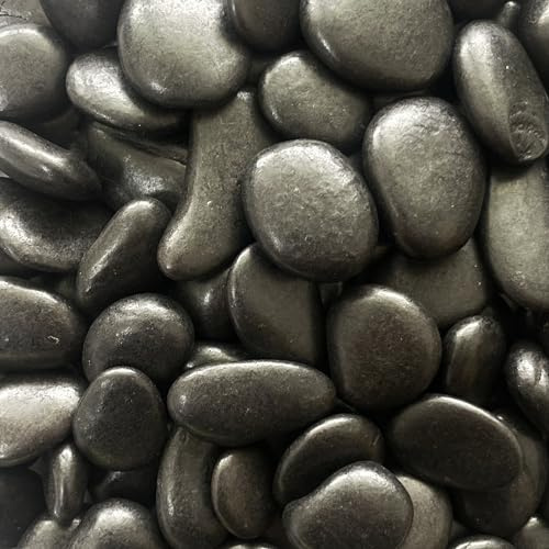 Flusskiesel 10-30mm 5kg grau SCHWARZ, Schwarze Kieselsteine Dekosteine Natursteine Dekosteine Naturdeko Gartendeko Zengarten Feng Shui