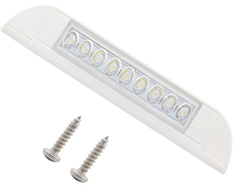 Barra luminosa a LED per yacht, barra luminosa da 12 V, per veicoli, illuminazione d'atmosfera per camper, con design a 9 LED, plafoniera LED per camper, camion, roulotte, modifica auto