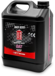 ERRECOM 1000 Miglia BKR 9201 Líquido Radiador Moto Oat -38 °C/+125 °C, anticongelante Listo para Usar con inhibidor orgánico Oat, 5 litros - Rosa