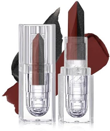 2 In 1 Two Tone Matte Lipstick - Black Cherry & Crimson Duo,Moisturizing Long-Lasting Waterproof Plump and Shine Lipstick, for Birthday Valentine's Day Christmas Thanksgiving Holiday Gifts