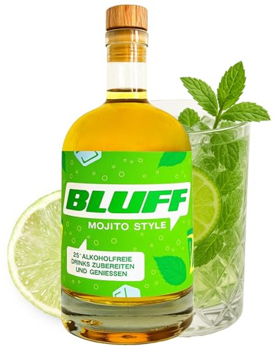 BLUFF Mojito Alkoholfrei I Reicht für 25 Virgin Mojitos I Ideal für alkoholfreier Mojito I Perfekte Basis für Cocktail I Mocktail Alternative