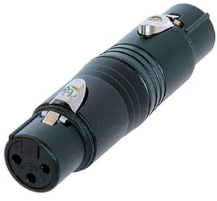 Neutrik NA3FF-B Steckadapter, Hochwertiger Adapter, Geeignet für Audio- und Videoanwendungen