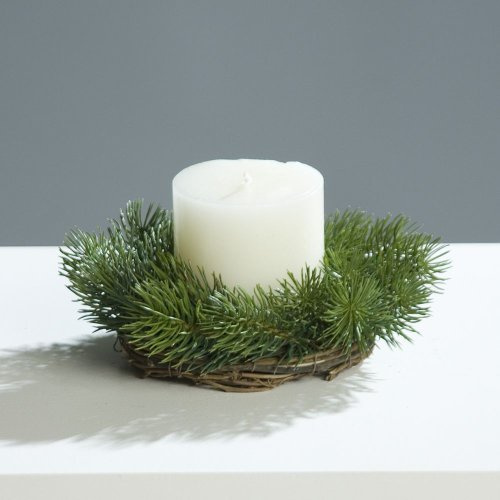 Tannenkranz Adventskranz Tanne Kerzenring Weihnachten Weihnachtsdeko, 16 cm