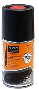 Foliatec Auspuff 2K Lackspray Spraydose Spray Sprühlack Hitzebeständig, schwarz glänzend, 250 ml