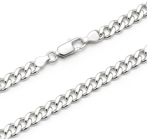 STERLL Herren Damen Halskette Echt Silber 925 Panzerkette Länge 42 | 45 | 50 | 55 | 60 | 65 cm