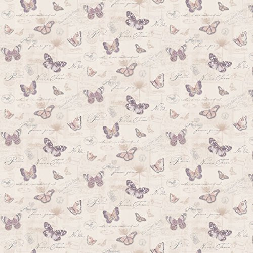 MyTinyWorld Pack of 5 Dolls House Butterflys On Pale Beige Wallpaper Sheets
