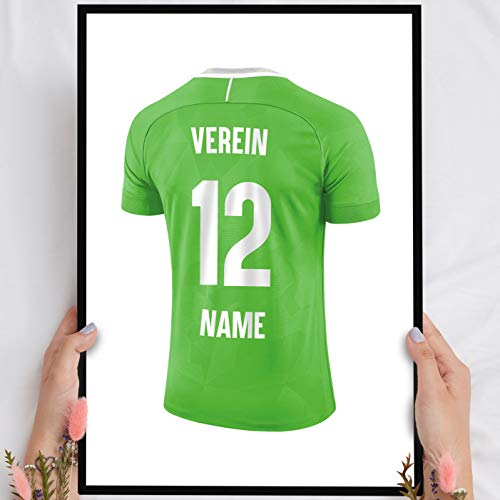 Elbeffekt Holzbild Wolfsburg - personalisierbar zum Hinstellen/Aufhängen optional beleuchtet, Fan Geschenk mit Spruch auf Holz - Aufsteller Dekoration - persönliches Geschenk