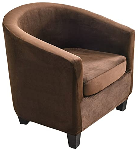 JHLD Funda De Sillón Chesterfield elástica-café-2 Piezas
