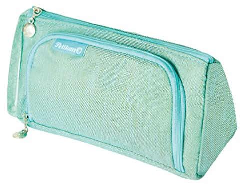 Pelikan Federmäppchen, Faulenzer Homeoffice mint im Canvas Look, mit 2 Fächern