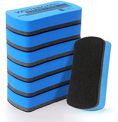Tamaki 6 Pack Magnetic Whiteboard Eraser, Dry Eraser Erasers for White Board, Whiteboard Erasers for Kids Classroom, Blue