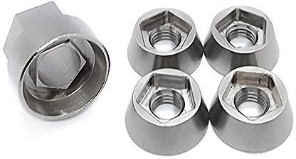 OG Secure | M8 (8mm) PENTA Anti-Theft Security Nut Set - 304 Stainless Steel | Tamper Proof Reusable Shear Nuts | For Roof Tent, Winch, Light Bar, E-Bike | For 8mm Thead/Bolts