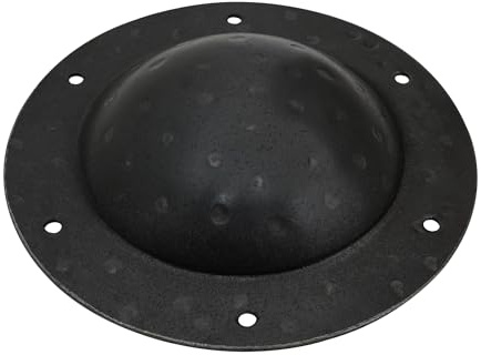 Lord of Battles Mittelalterlicher Schild-Boss, Handgefertigter Stahlumbo für Wikinger und keltische Schilde, Natürlich, Diameter: 19.2 cm