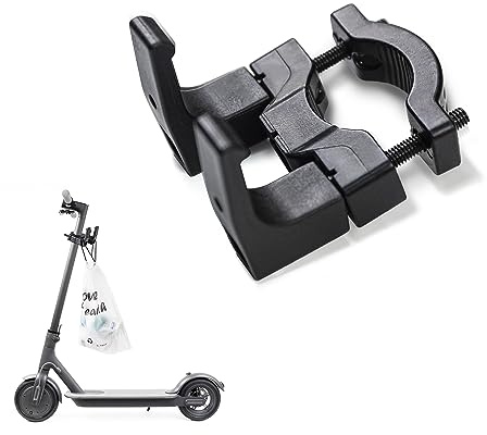 YEYONG Gancio Anteriore per Scooter Elettrico Ganci per Scooter Elettrici Design a Doppio Gancio Gancio per Monopattino Universale Accessori, Nero, 1 Pezzo