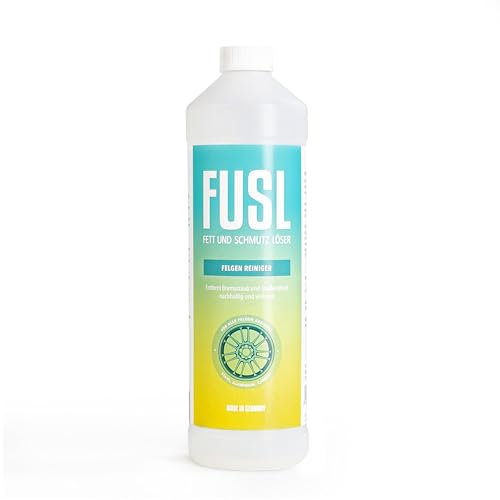 FUSL Felgenreiniger Premium 1L – Für Stahl-, Chrom-, Alufelgen - Auto, Motorrad & LKW - Felgenputzmittel mit aktivem Schmutz-Indikator & Säurefreie Formel - Made in Germany