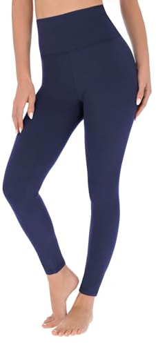 FUTURO FASHION Leggings med hög midja, fjäriliga, mjuka, avslappnade leggings för kvinnor, bekväma, vardagliga, stretchiga icke-genomskinliga leggings för kvinnor, S-XXL, Marinblått Xsp, S/M