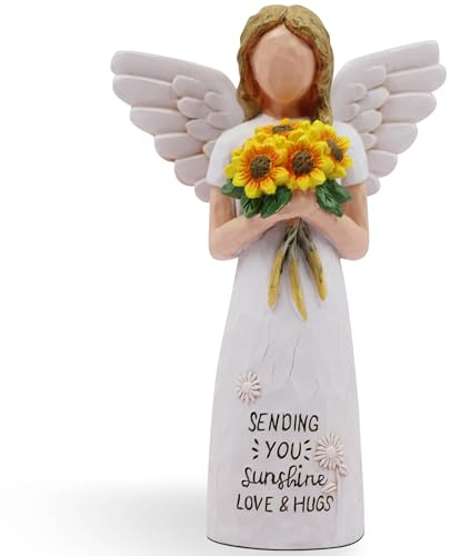 AcowSpt Sunflower Gifts for Women, Get Well Gifts for Women, Thinking of You Gift for Womens, Self Care Gift for Womens, Sculpted Hand-Painted Figure