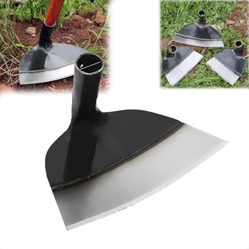 Hacke aus rostfreiem Stahl Hohlkopf Gartenhacke, schwere Stahl Bauernhof Gartenarbeit Unkraut Hacke, Garten Unkraut Hacke, Garten, Bauernhof und Hinterhof Unkraut Werkzeug (25.5cm)