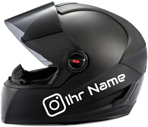 Personalisiertes selbstklebendes Vinyl – Name des Insta-Social-Network-Kontos und andere – Helm-, Auto-, Fenster-, Computerdekoration | 12 Farben, 6 Größen zur Auswahl – wasserdicht, hochwertig