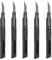 OhanaBeach®taglierinoSet da 5 pezzi.Per tagliare carta e cartone, tagliacarte professionale, coltello multiuso retrattile, coltello per tappeti, coltello multiuso