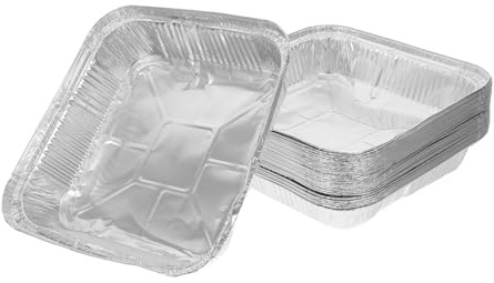 YARNOW Moldes para Hornear Desechables 8 X 8 Pulgadas Aluminio Bandejas para Pasteles Tartas Quiches Cocina Horno Paquete 30 Unidades Uso Doméstico y Profesional