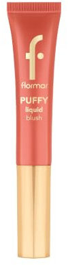 Flormar Puffy Liquid Blush 002 Peachy Glow | Flytande rouge med svampapplikator – fuktgivande och strålande finish