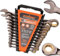 HORUSDY 12-Piece SAE Flex-Head Ratcheting Wrench Set with Organizer | 1/4” to 7/8“ Ratchet Combination Wrenches Set | 72-Teeth | Chrome Vanadium Steel
