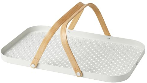 ProTuning GRÖNFISK Tablett mit Griff, 46x30 cm, Bambus/Weiß