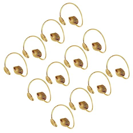 FONDOTIN 12 Pezzi Anelli Portatovaglioli in Metallo Oro Finitura Elegante e Lavorazione Fine per Decorazioni Tavola e Cerimonie Speciali