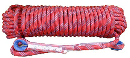 WOTZOV Cuerda de Escalada roja estática para Exteriores, 8 mm-16 mm, Multifuncional, para Rappel, Senderismo, espeleología, Acampada, Rescate, 10 m-50 m.,8mm 10m