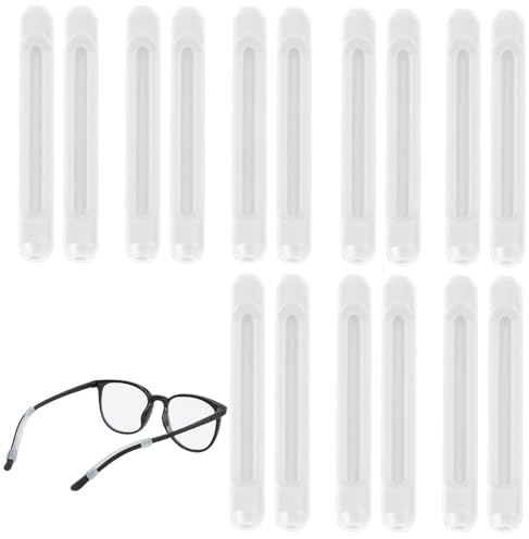8 Pairs Anti Slip Glasses Ear Grips, Soft Silicone Glasses Arm Covers, Friendly Materials, Comfortable Non-slip for Sports, Anti Slip Glassess Grips for Spectacle Sunglasses Readingglasses Eyewear