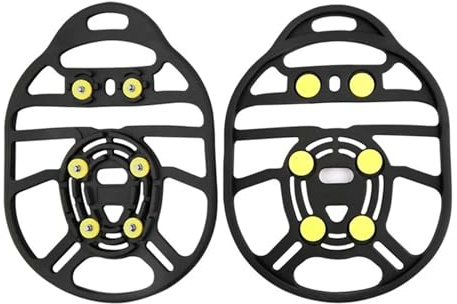 grampones 6 Nails Ice Cleats Snow Traction Anti-Skid Spikes Crampons Grips For Mountaineering Climbing para Senderismo Invernal