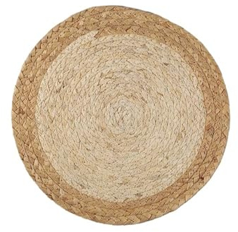 Sottopiatto In Vimini 1 pz tovagliette tessute rotonde caricatori for piatti in giacinto d'acqua for piani, tovaglietta in vimini intrecciato in rattan