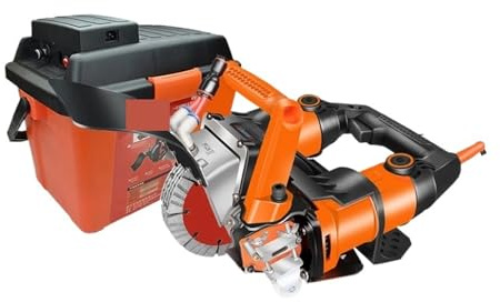 Electric Wall Chaser Slotting Circular Saw, 6800W Powerful Concrete Groove Cutting Machine, 10500 RPM, High Precision Power Tool for Professional Cutting