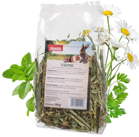 PANTO® Kräutermix Nagerfutter Ergänzungsfutter Zwergkaninchenfutter 100g