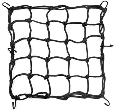 sourcing map 30x30cm Black Cargo Luggage Mesh Goods Net for Motorcycle Scooter